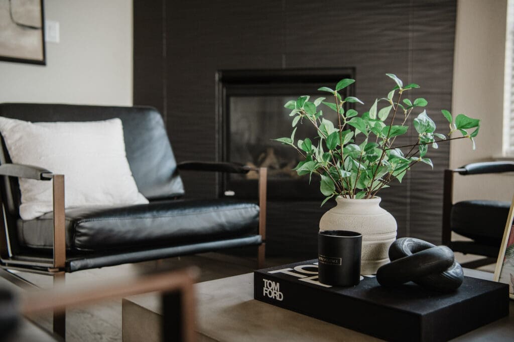 Prosper Texas family room staged by Style + Edit Home Staging